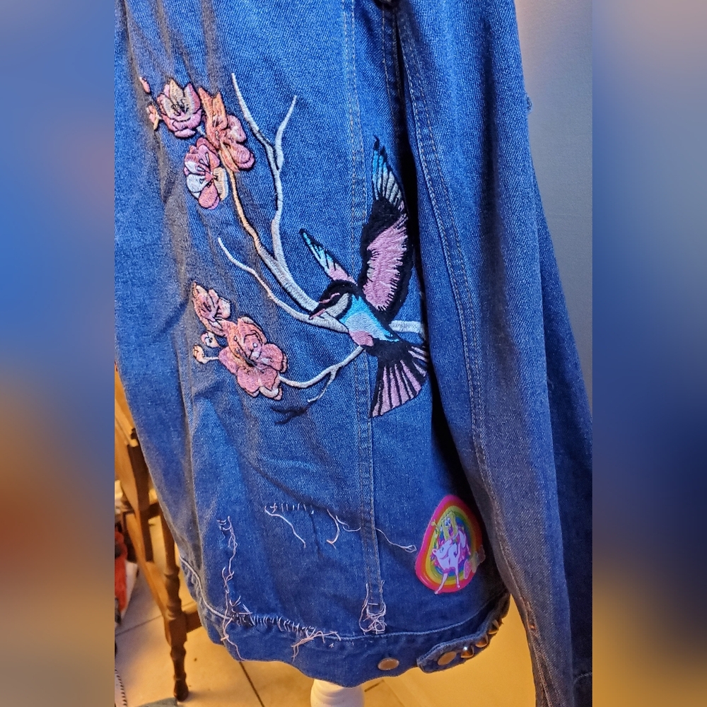 DIY Embroidered Patchwork Jean Jacket - image 6